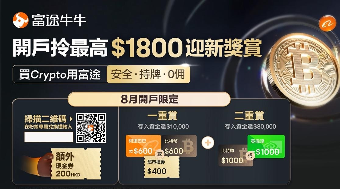 [2024]富途证券中国开户优惠：入金送英伟达NVDA+阿里BABA+HK$200现金券-图片1