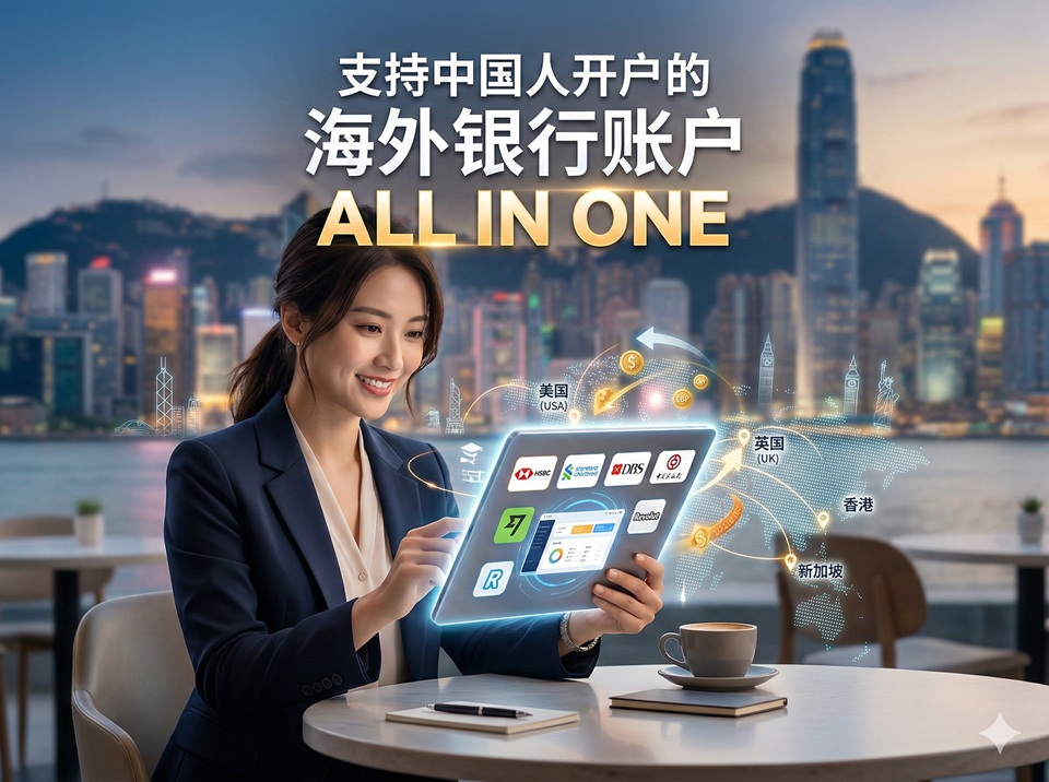 2026最新:支持中国人开户的海外银行账户ALL IN ONE